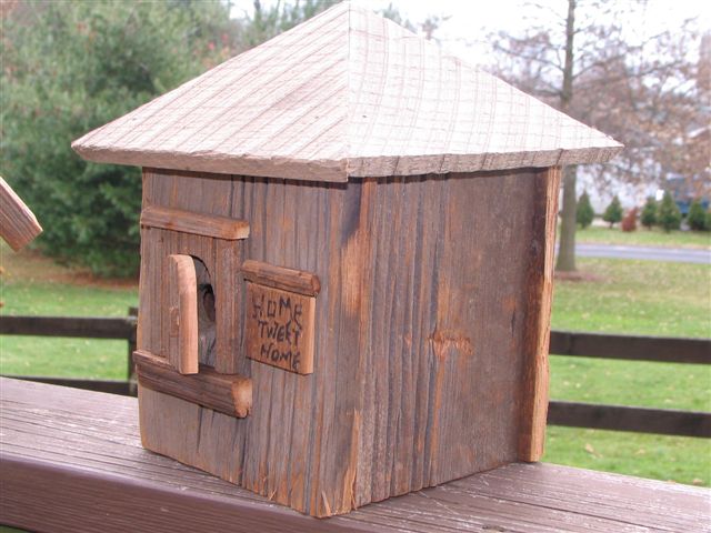 Barnwood birdhouse